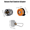 Miniatyrbilde 2 av 5: Butanbeholder Påfyllingsadaptersett, butanbeholderkonverter og gasspåfyllingsadapter for camping Sto[HK] BlackOrangeSilver