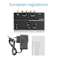 Miniatyrbillede 1 af 5: PP500 Ultrakompakt Phono Forforstærker pre Amp Preamplifier med Niveau Lydstyrkekontrol RCA Input Output 1/4\" TRS Output Interfaces til LP Vinyl Tur[HK] EU Plug