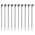 Miniatyrbillede 1 af 5: (10 stk.) Udskiftning 3,5 mm x 1,35 mm Højre DC Strøm Hanstik til Ledning Åben Ende Pigtail Strøm[HK] Black
