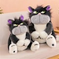 Miniatyrbilde 4 av 5: Sint Katt Plysjleketøy, Søt Katt Kosedyr Myk Kawaii Anime Plysj Ond Svart Katt Plysjleketøy for Barn Bursdag Jul[HK]