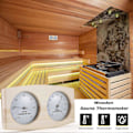 Miniatyrbild 4 av 5: Bastutermometer Hygrometer i trä, väggmonterat spatillbehör, mekanisk, inget batteri krävs - För familjehotell Sa[HK]