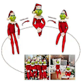Pikkukuva 5 / 5: 30 cm jouluinen Grinch-tonttunukke Snoop On The Stoop joulu Grinch -juhlatavarat [HK] Red
