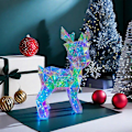 Miniatyrbilde 2 av 5: Julelys med lysende og fargerik hjort, egnet for julepynt på rommet [HK] A