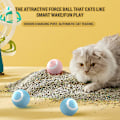 Miniatyrbilde 3 av 5: BPA-fri Smart Interaktiv Kattkule USB-ladbare Automatisk Kattkule med Fargerikt Lys - Rosa [HK]