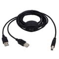 USB A til B han printerkabel med 2-i-1 splitter til to computere [HK] Black A