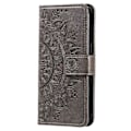 Miniatyrbillede 5 af 5: Til Samsung Galaxy A35 5G Wallet Case Mandala Mønster Blomst PU Læder Telefon Cover[HK] Grey