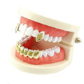 Miniatyrbild 2 av 5: Hip Hop Guld Tänder Grillz Vampyrtänder Silverfärg Tandgrillar Halloween Party Cosplay Tandkapslar Smyckesgåva[HK] black