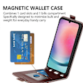 Miniatyrbillede 4 af 5: Til Samsung Galaxy A16 Etui med Kortlommer Vertikal Flip Læder Telefon Cover[HK] Brown