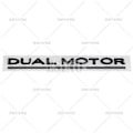 Pikkukuva 1 / 5: Auton Muotoilu 3D Dual Motor ABS Liimattava Tunnus Takakontin Merkki Tarra Korin Koriste Tesla Model 3 Model S Models Y Model X[HK] Mattte Black