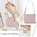 Miniatyrbillede 2 af 5: Til Samsung Galaxy Z Flip 6 Wallet Case med Kortholder og Justerbar Rem, Stilfuld Robust Stødsikker Læder Case[HK] For Galaxy Z Flip 6 Rose Gold
