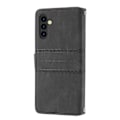 Miniatyrbild 3 av 5: Präglat Läderfodral För Samsung Galaxy A34 5G[HK] Black
