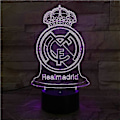 Miniatyrbild 2 av 5: Wekity 3D LED Nattlampa Illusion Lampa 16 Färgskiftande Dekorlampa Perfekta Presenter Till Barn (val) (Real Madrid)[HK]