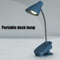 Miniatyrbillede 5 af 5: Lampeklips Bordlampe LED Opbevaring Bærbar Bordlampe Soveværelse Sengelampe Klips Natlampe USB Opladning Gave[HkkK] Blue
