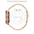 Miniatyrbillede 4 af 5: Til Garmin Vivoactive 5 Urrem i Rustfrit Stål Udskiftningsarmbånd [HK] Rose Gold