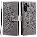 Miniatyrbillede 1 af 5: Til Samsung Galaxy S25 Plus Cover med Totem-tryk PU Læder Wallet Stand Telefon Cover[HK] Grey