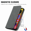 Miniatyrbillede 4 af 5: Til Samsung Galaxy S24 FE Etui Hud-Touch Læder Wallet Telefon Cover Magnetisk Absorption[HK] Grey