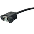 Pikkukuva 4 / 4: USB-C USB 3.1 Type C uros - Standard USB 2.0 B Type naaras datakaapeli ruuveilla, paneelikiinnitys tabletille ja matkapuhelimelle 20cm 0.2m[HK]