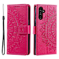 Pikkukuva 1 / 5: Samsung Galaxy A35 5G Lompakkokotelo Mandala-kuvio Kukka PU-nahkainen puhelinkotelo [HK] Rose
