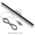 Miniatyrbild 3 av 5: Sensor Bar för Wii, Ersättningskabelansluten Infraröd Strålsensor Bar för Nintendo Wii och Wii U Konsol[HK]