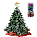 Miniatyrbilde 2 av 5: Bordplate Juletre, Lite Kunstig Juletre med LED-lys, Pynt for Hjemmekontor [HK]