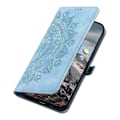 Pikkukuva 5 / 5: Lompakkokotelo Xiaomi Redmi Note 14 Pro 5G 14 Pro 5G Poco X7 5G nahkainen puhelinkuori Skin Feel Totem[HK] Multicolor Lake Blue