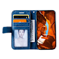 Miniatyrbild 2 av 5: Plånboksfodral i Läder med Skin-touch Textur för iPhone 12 mini [HK] Style A Multicolor
