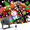 Miniatyrbilde 1 av 4: Juleprojektor for utendørs, 3D roterende LED-projektor med vanntett julelysdesign