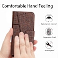 Pikkukuva 4 / 5: Xiaomi Redmi Note 14 5G Kotelo Jalustalla Käännettävä Suojaava Nahkainen Puhelinkuori - Musta[HK] Brown Multicolor