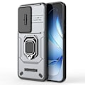 Miniatyrbillede 2 af 5: Til Oppo Reno13 5G (Global) Cover PC TPU Støtteben Telefonbeskytter med Linsebeskyttelse - Grøn[HK] Grey Multicolor