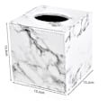 Miniatyrbilde 2 av 4: Marmor Cube Firkantet Kleenexboks PU Lær Rull Kleenexholder Lager [HK]