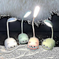 Miniatyrbillede 2 af 5: Bordlampe til børn, sød kat LED bordlampe med fleksibel arm, USB genopladelig bordlampe, øjenbeskyttelse, læselampe, tegneserie Kawaii[HK] White