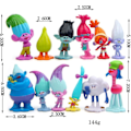Miniatyrbilde 2 av 4: 12 stk Trolls leker Mini Troll dukke Leprocauns samleobjekt dukke, S actionfigurer, kakepynt[HK]