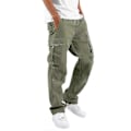Miniatyrbild 1 av 2: Herr Multi-ficka Byxor Cargo Byxor Sommar[HK] S Green