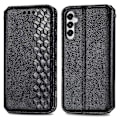 Pikkukuva 1 / 5: Samsung Galaxy A05s 4G Nahkakotelo, kohokuvioitu vinoneliökuvio, lompakkokotelo [HK] Style A Multicolor