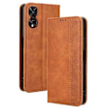 Miniatyrbillede 1 af 5: Til TCL 505 T509K T5094 Etui Retro Læder Magnetisk Lukning Flip Telefon Cover[HK] Style A Multicolor