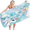 Miniatyrbild 5 av 5: HK  Elsa flicka pojke strandhandduk mikrofiber dubbelsidig fleece strandhandduk badhandduk