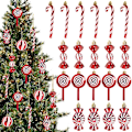 Miniatyrbilde 3 av 5: 6 stk Lollipop Candy Cane Hengepynt Juletrær Kule Ornamenter Dekorasjoner For Hjem 2024 Nyttårsgave [HK] Set3
