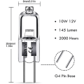 Miniatyrbillede 2 af 5: G4 halogenlamper [HkkK] 10W 10pcs