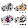 Miniatyrbillede 2 af 5: Cykelkæde Gear Fidget Spinner Metal Tandhjul - Rustfrit Stål Nyhedslegetøj til Stressaflastning og Håndstyrke[HK] silver