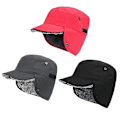 Miniatyrbilde 2 av 3: Vinter Varm Øreklafflue med Skyggelue Basecap Trapper Vanntett Unisex[HK] Red