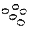 Pikkukuva 3 / 5: 5kpl 20/22/24mm PU-nahkainen rannekkeen pidike lenkkirenkaat - 20mm musta[HK] 24mm Black