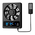 Miniatyrbillede 1 af 5: Smart Køleventilator til Reptil-terrarium med LED-display Stærk Vind Ventilationsventilator Lav Støj Køling Fa[HK]