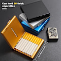 Miniatyrbillede 3 af 4: HK  Aluminiumlegering Cigaret Etui Bærbart Automatisk Cigaret Dispenser Til Kvinder Mænd Silver