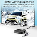Miniatyrbild 3 av 5: USB Ethernet-adapter Typ C USB till RJ45 Lan-port 100 Mbps Nätverkskort för PC Laptop Plug and Play[HK]