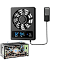 Miniatyrbillede 3 af 5: Smart Køleventilator til Reptil-terrarium med LED-display Stærk Vind Ventilationsventilator Lav Støj Køling Fa[HK]