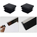 Miniatyrbillede 4 af 5: 40 Stk. Møbel Firkantede Endestykker Plast Firkantrørs Prop 20mm x 20mm Rørpropper[HK]