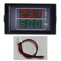 Digital AC Voltmeter Panel AC50-500V Frekvensräknare 10.0-99.9 Hz LED-display[HK]