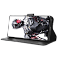 Miniatyrbillede 3 af 5: Til ZTE nubia Red Magic 8 Pro+ 5G / Red Magic 8 Pro 5G Diamanttekstur PU Læder Stand Cover Shell Flip Wallet Telefonetui[HK] Black