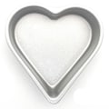 Miniatyrbillede 1 af 3: Non-stick kageform i hjerteform med jordbær, til bagning af ostbrød, gelébudding, køkkenudstyr [HkkK] Silver heart