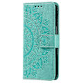 Miniatyrbild 5 av 5: Plånboksfodral Mandala Blommönster PU Läder Telefonskal för Samsung Galaxy A35 5G [HK] Green